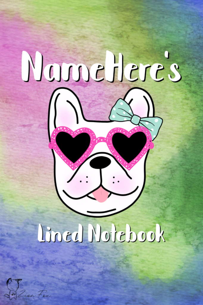 NameHere's Lined Notebook front cover