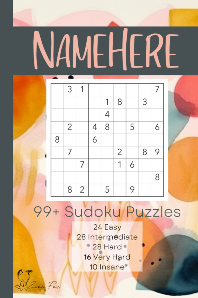 NameHere's Sudoku front cover