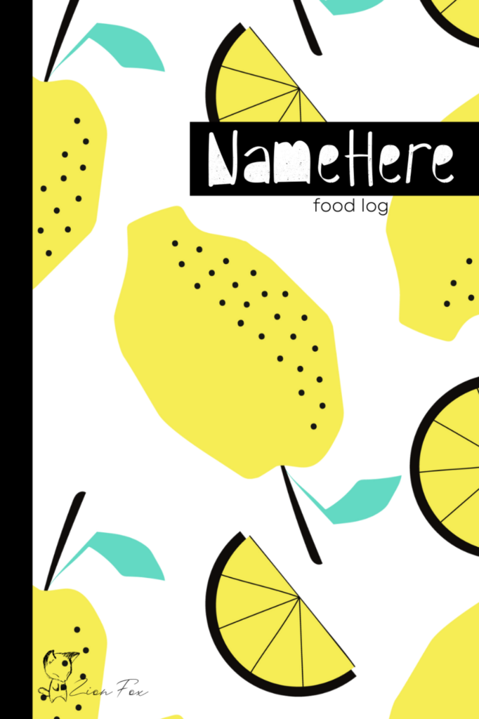 NameHere's Food Log front cover